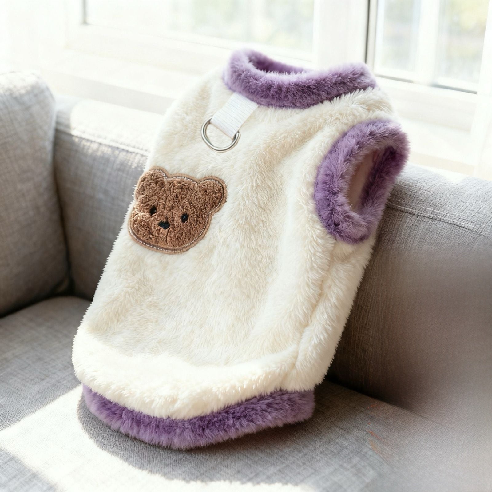 Plush Embroidered Pet Vest
