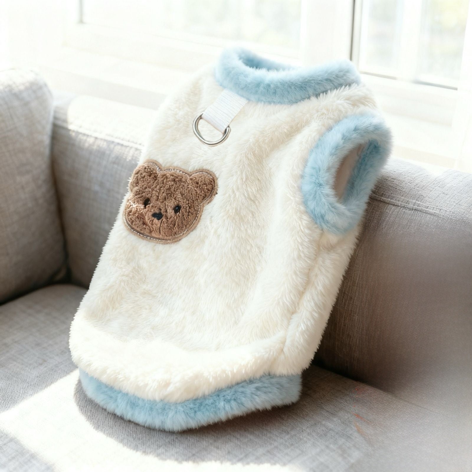 Plush Embroidered Pet Vest