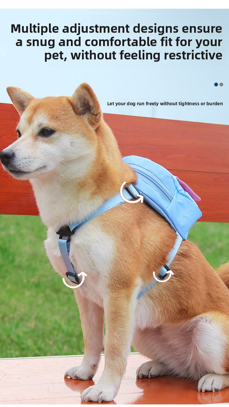 Pet Dog Backpack Leash Harness