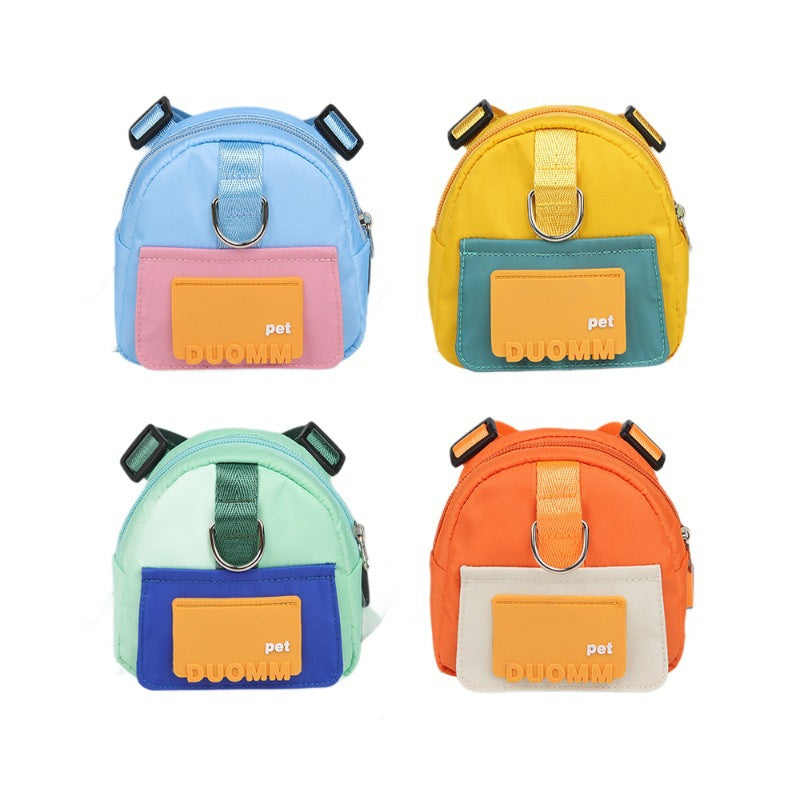 Pet Dog Backpack Leash Harness